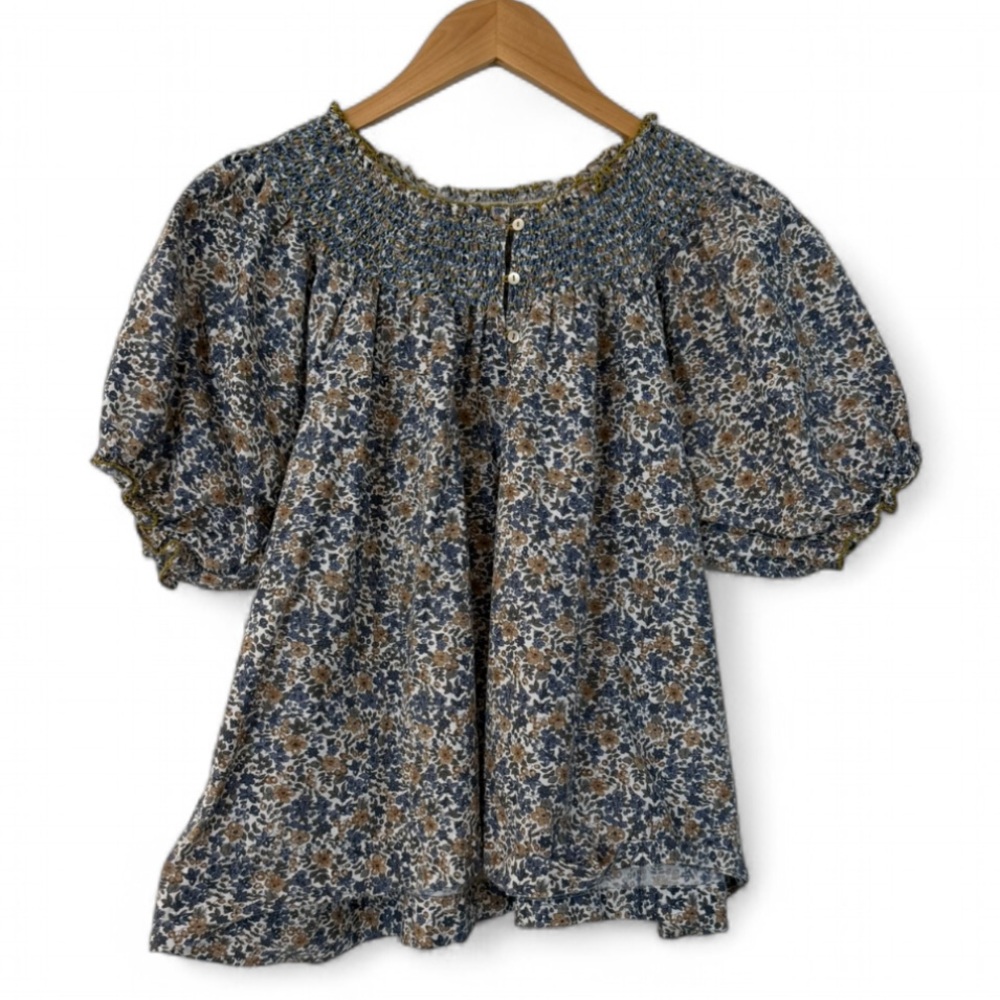 Baybala Willow Blouse in Blue Garden